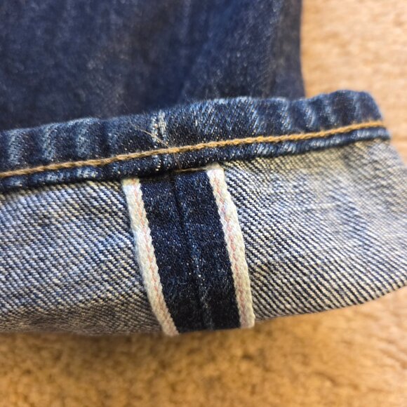 J.Crew Men’s Selvedge Button Fly Denim Jeans – Style BE622 - 33x30, Dark Wash - Picture 6 of 7